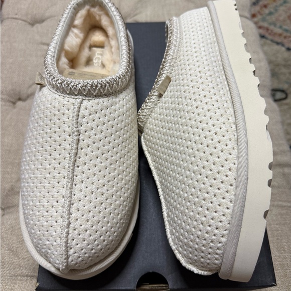 Men’s New UGG Ivory Tasman Flecked Knit Slippers Size 10 - Picture 1 of 9